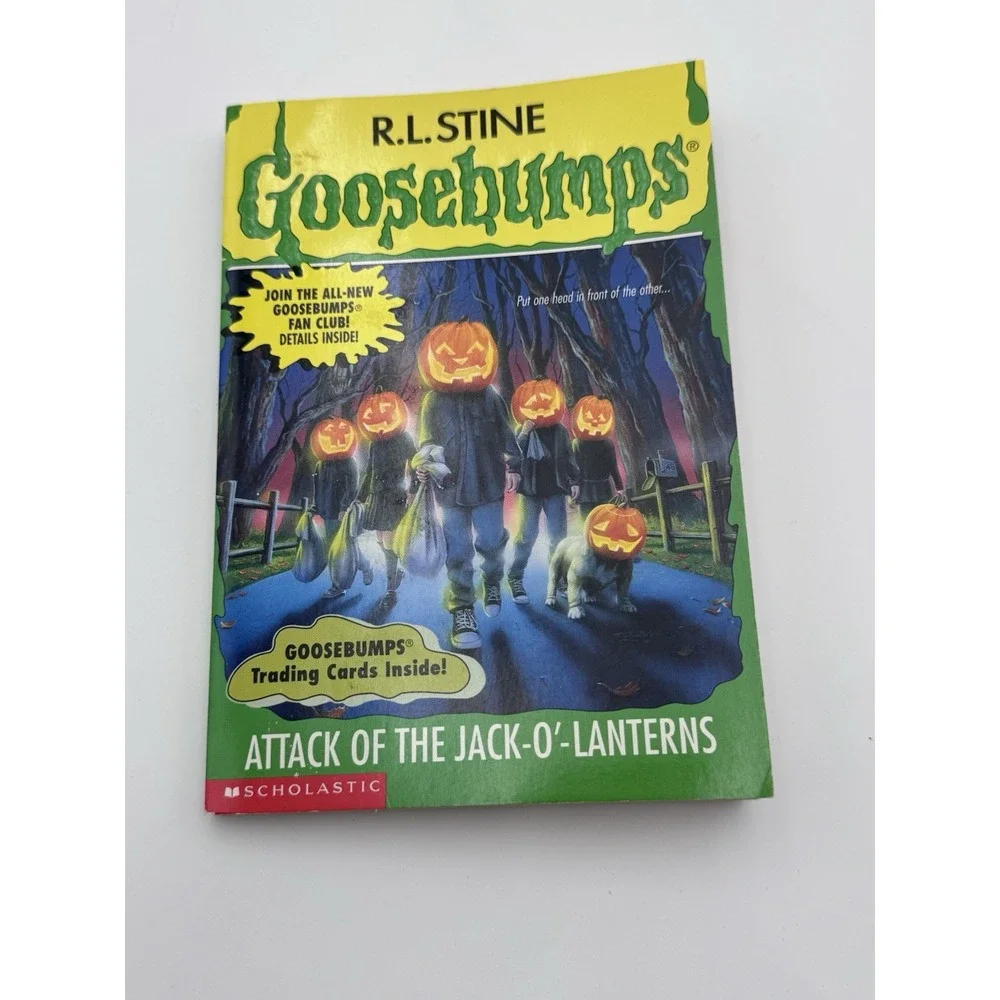 1st Print GOOSEBUMPS #48 Attack of the Jack o'Lanterns w/ Trading Cards RL Stine